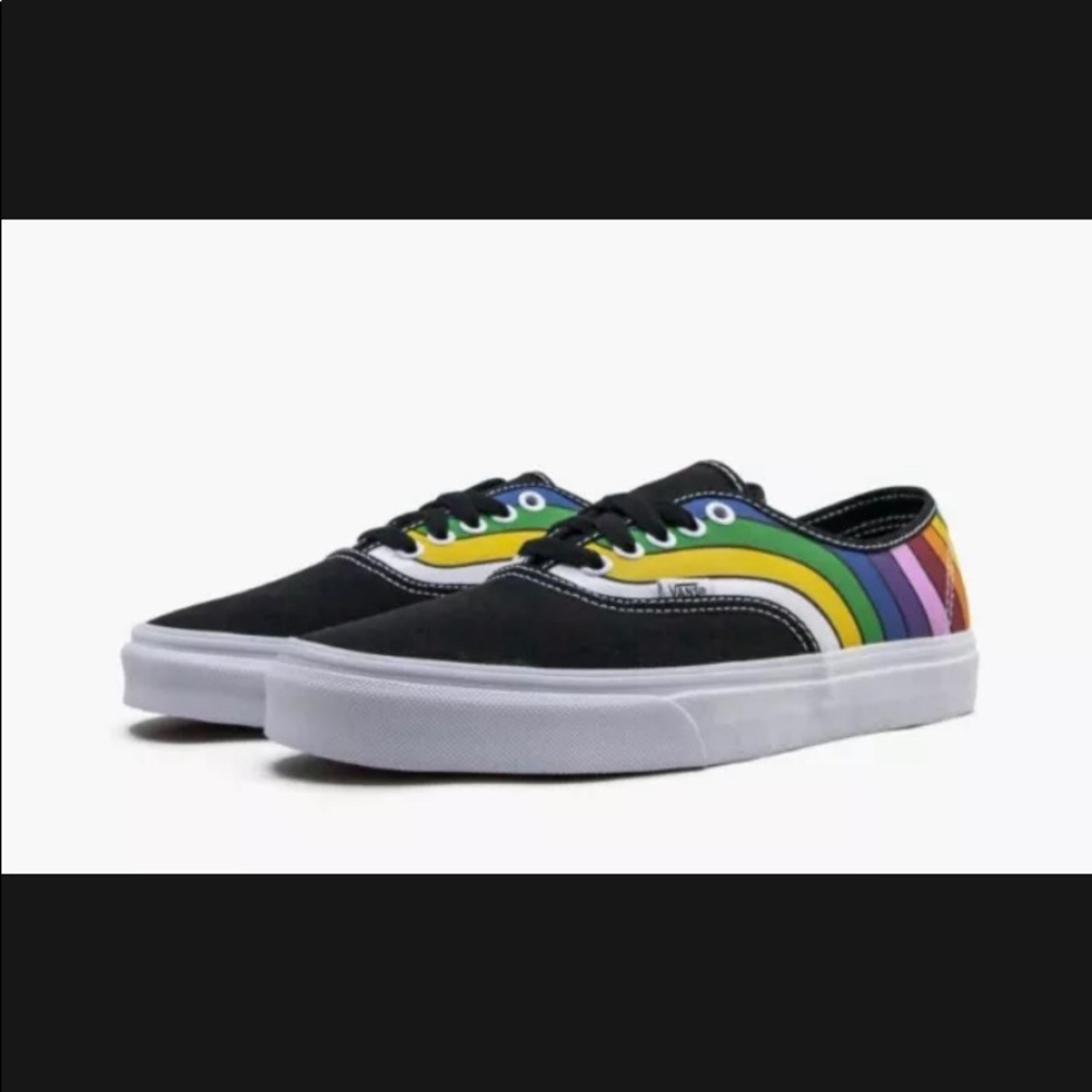 (size 12) Mens Vans “Refract Rainbow” Canvas Skate Shoes